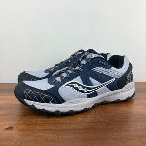 Saucony Grid Raptor TR 2 Running Shoes Gray Navy Blue S25427-5 Men's Size 11.5.
